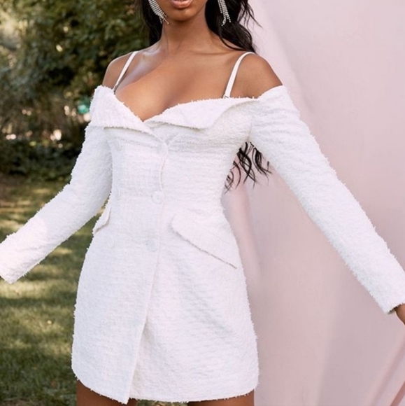 House of CB XS Nia Tweed Blazer Dress - Picture 2 of 11